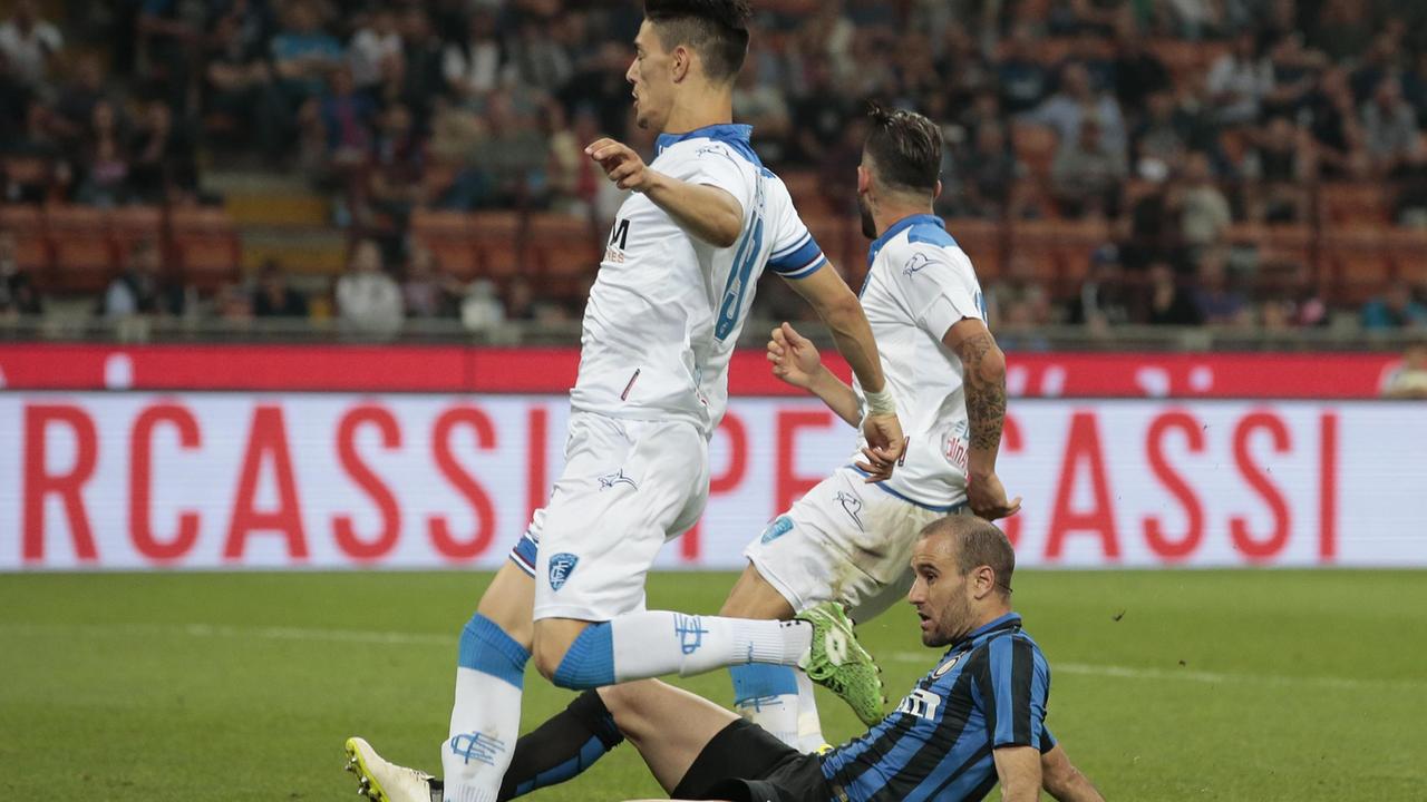 Palacio in azione durante Inter-Empoli del 31 maggio 2015