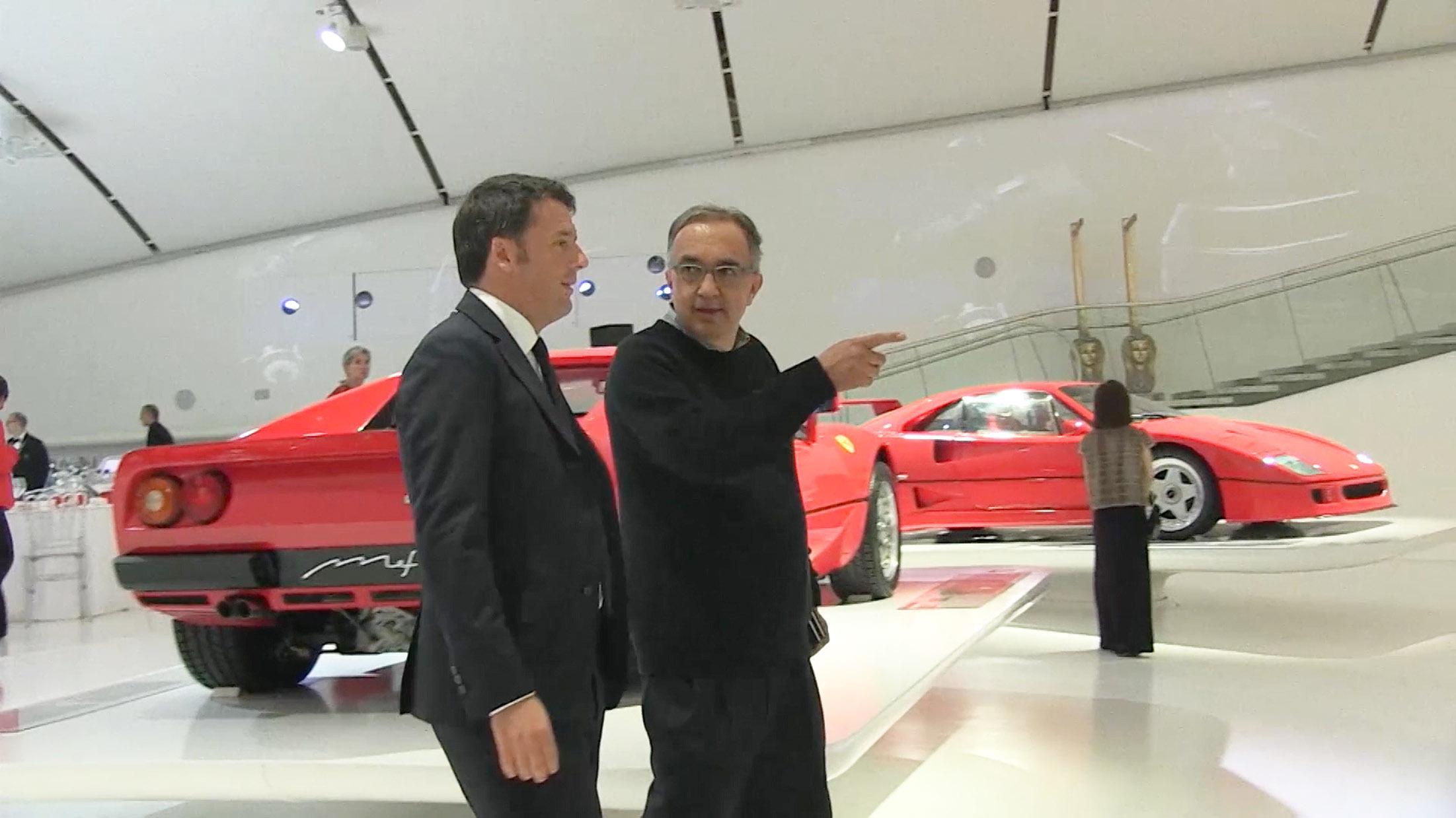 Renzi con Marchionne in un incontro al Mef