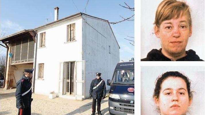 L'abitazione delle sorelle Tognolo e, a destra, Arpalice Giovannini (in alto) e Giada Foscarin
