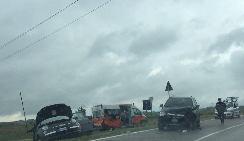 La scena dell'incidente sulla Panaria Bassa