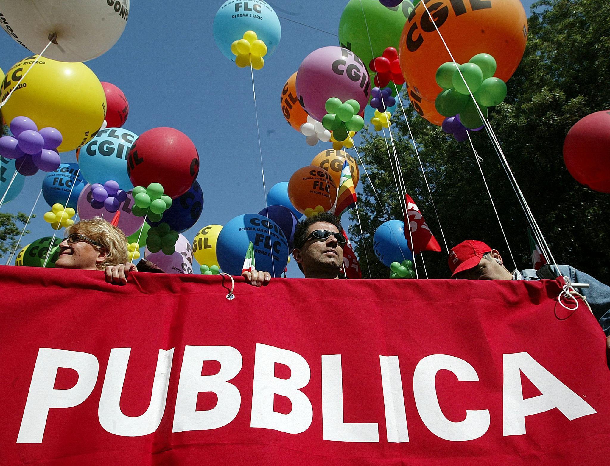 Uno sciopero del settore pubblico (foto di repertorio)