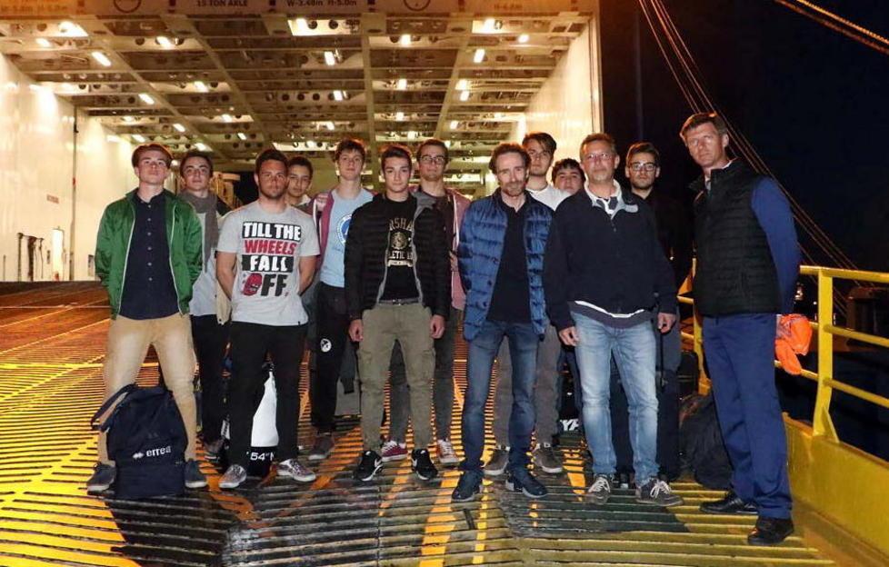 I ragazzi che hanno viaggiato a bordo della nave