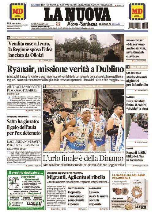 La prima pagina del 5 maggio 2016