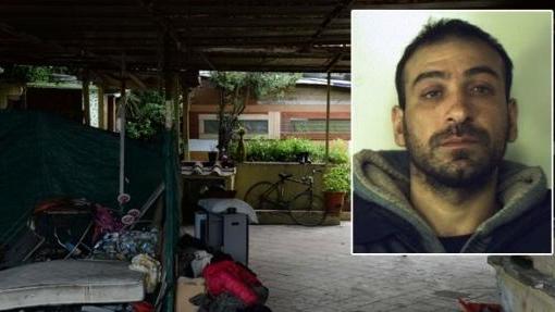 La baracca in cui è morta Samantha e, nel riquadro, Tonino Krstic, in carcere con l'accusa di maltrattamenti