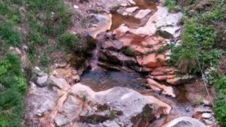 Strani colori sul torrente Turrite Secca