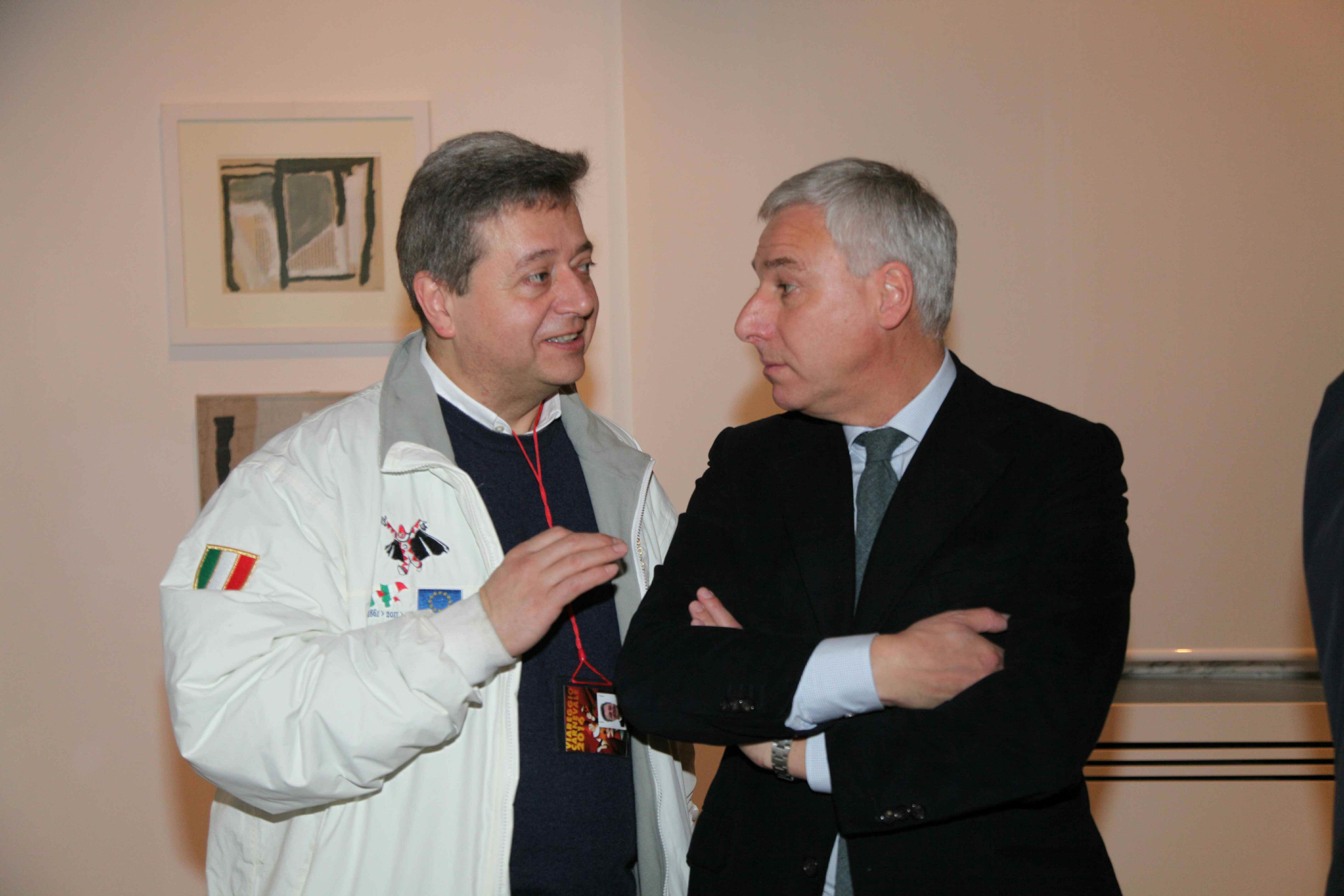 Il commissario Pozzoli con il sindaco Del Ghingaro