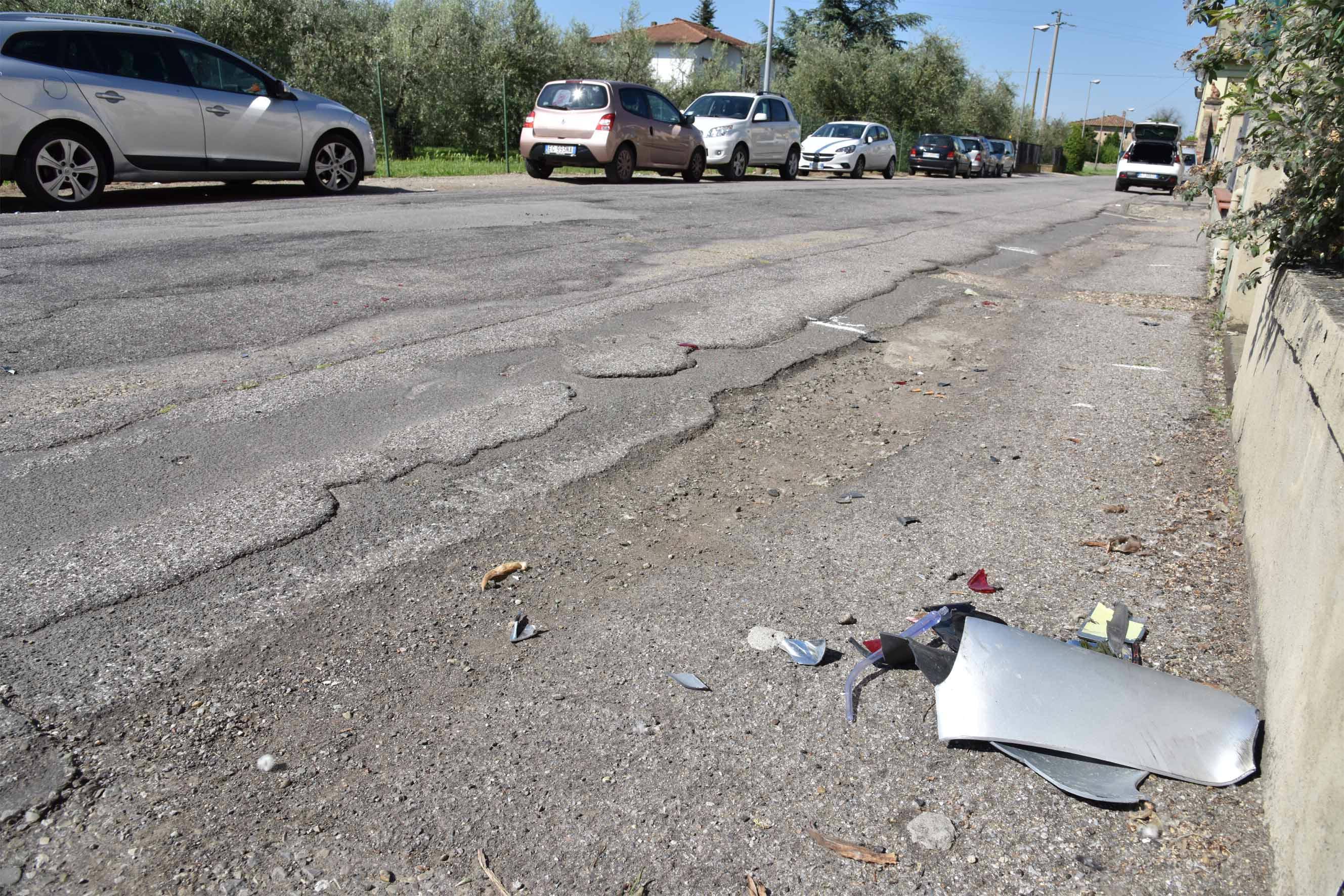 Il punto in cui è avvenuto l'incidente 