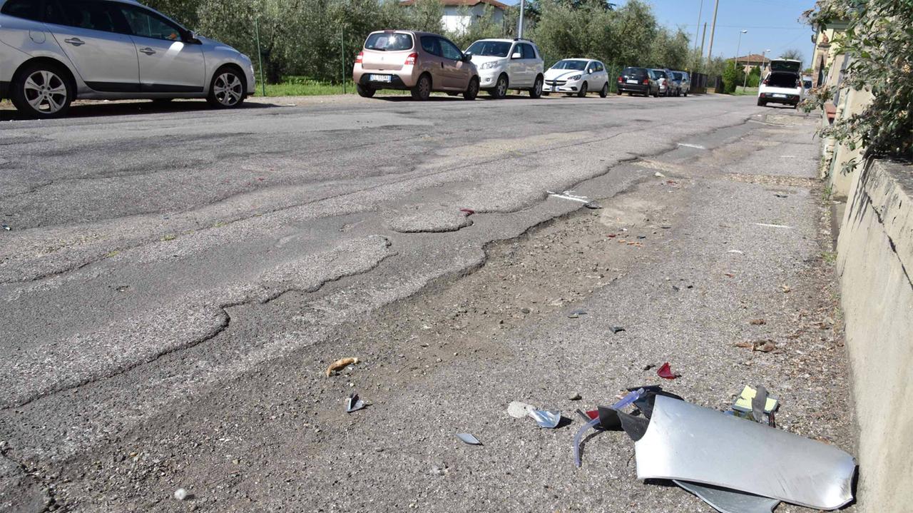 Il punto in cui è avvenuto l'incidente