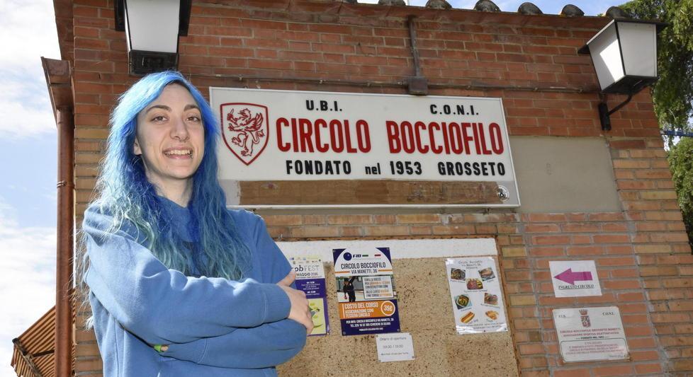 Giulia Turretta ha preso in gestione la Bocciofila di via Manetti (foto Bf)