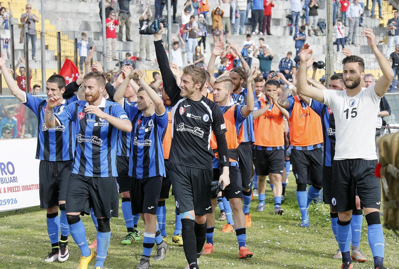 Un'esultanza dei nerazzurri (pisachannel.tv)