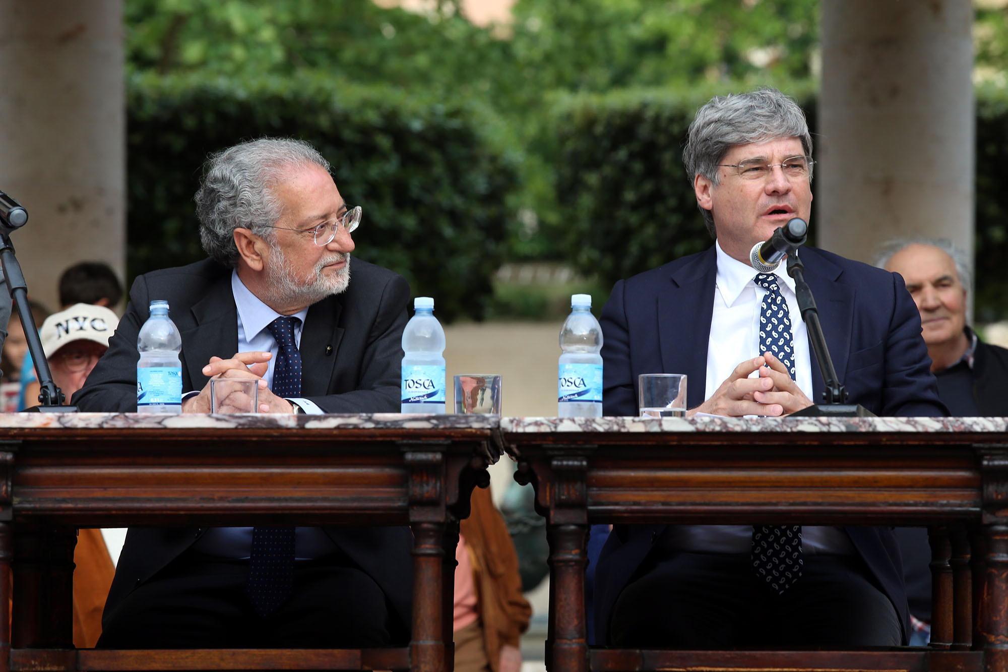Alberto Lapenna con Paolo Del Debbio (Foto Nucci)