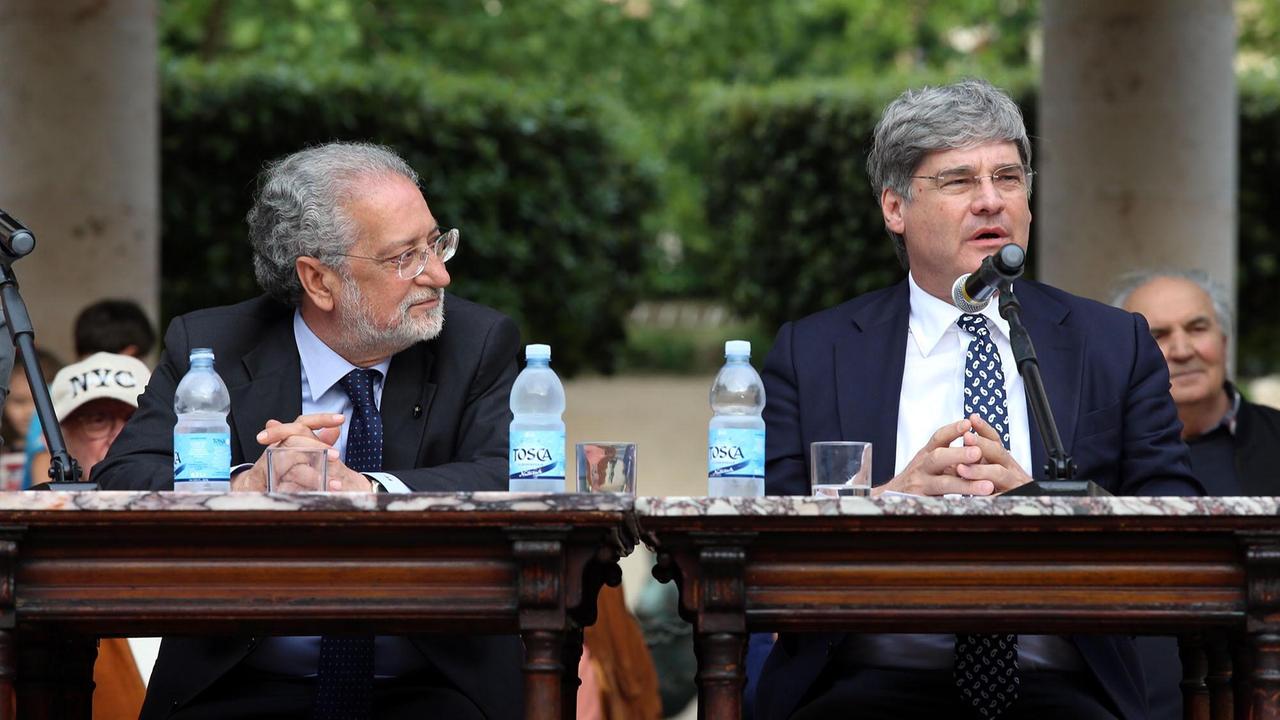 Alberto Lapenna con Paolo Del Debbio (Foto Nucci)