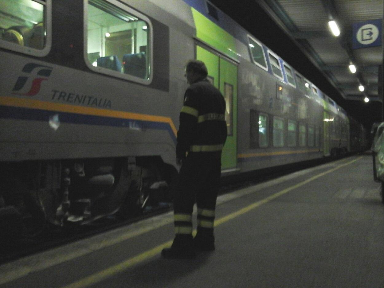 Incendio a bordo di un treno alla stazione di Montale-Agliana