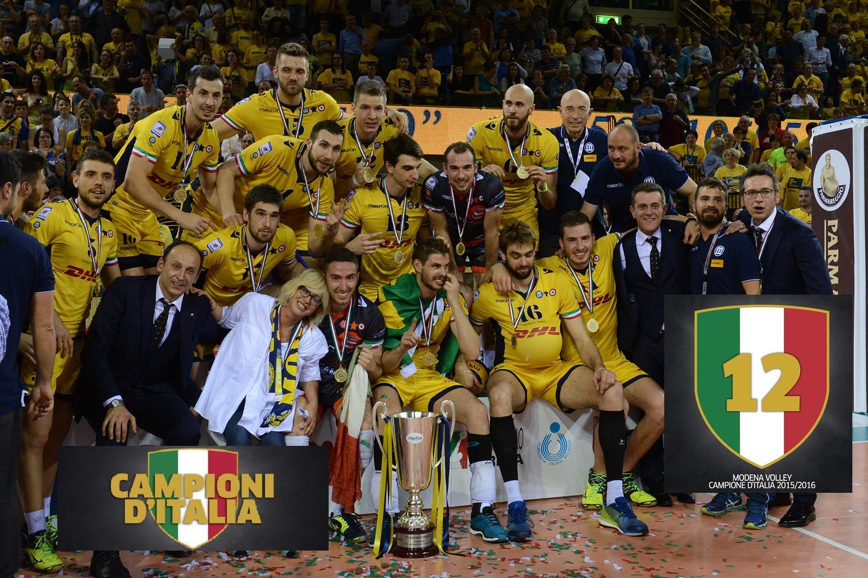 Dhl Modena è campione d'Italia, scudetto numero 12