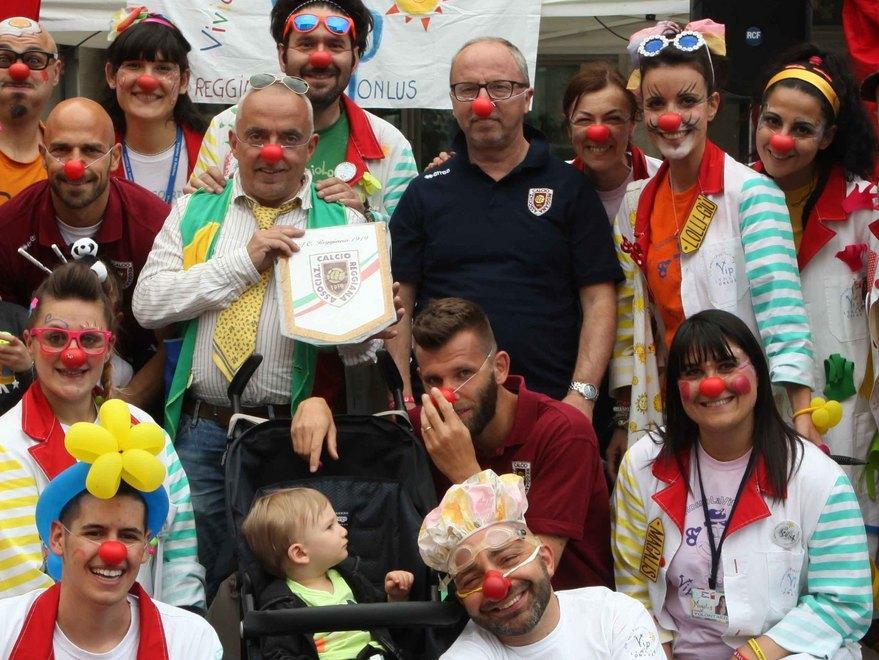 Bruccini e Parola con i clown di corsia