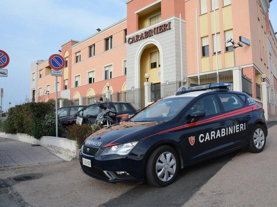La caserma dei carabinieri a Olbia