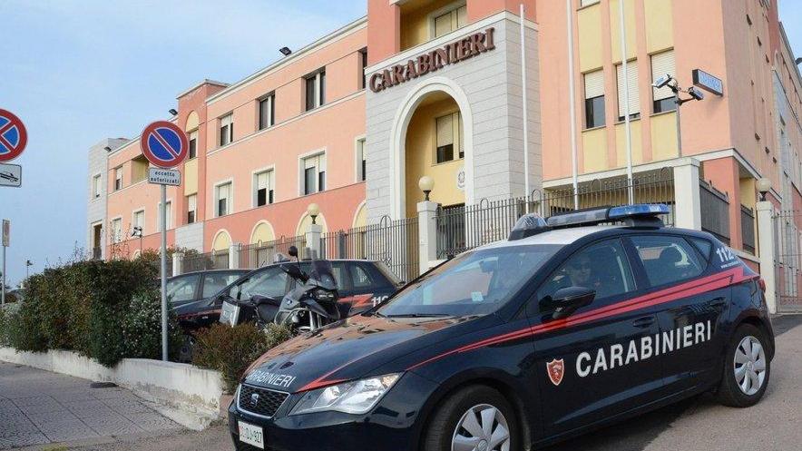 La caserma dei carabinieri a Olbia