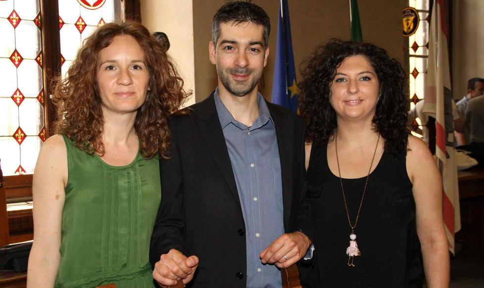 I consiglieri comunale 5 Stelle, da sinistra Silvia La Vita, Gabriele Capasso e Mariangela Verdolini