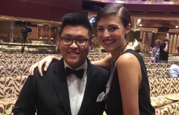 L'agente di viaggi Stefano Hu e Cristina Chiabotto