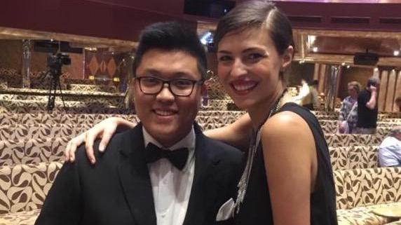 L'agente di viaggi Stefano Hu e Cristina Chiabotto