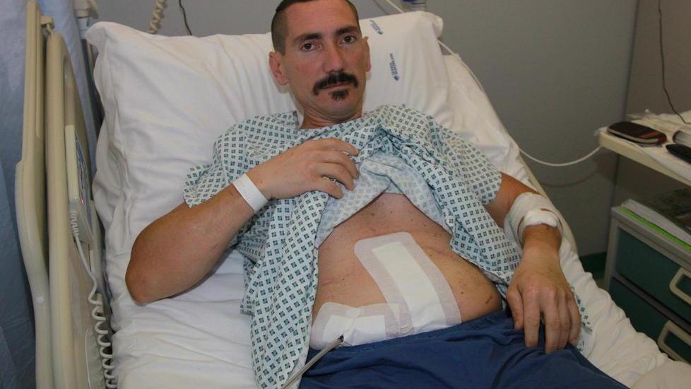 Mirko Mantoan in ospedale