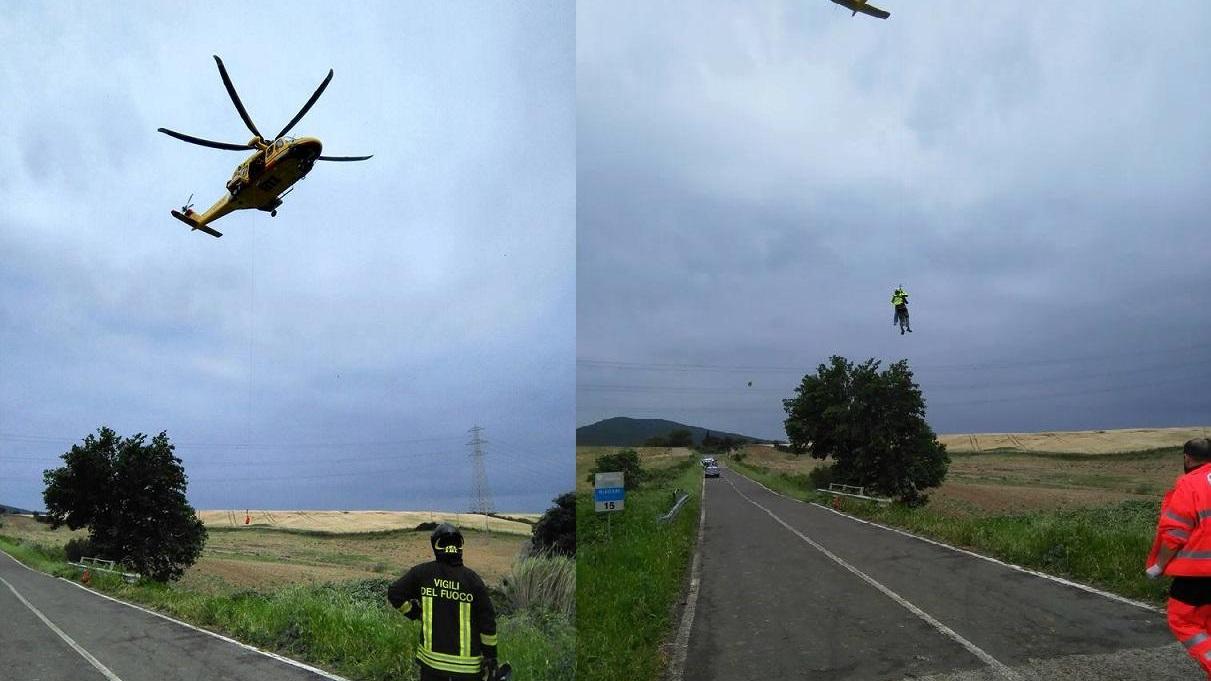 Il soccorso alle persone rimaste incidentate a Montauto