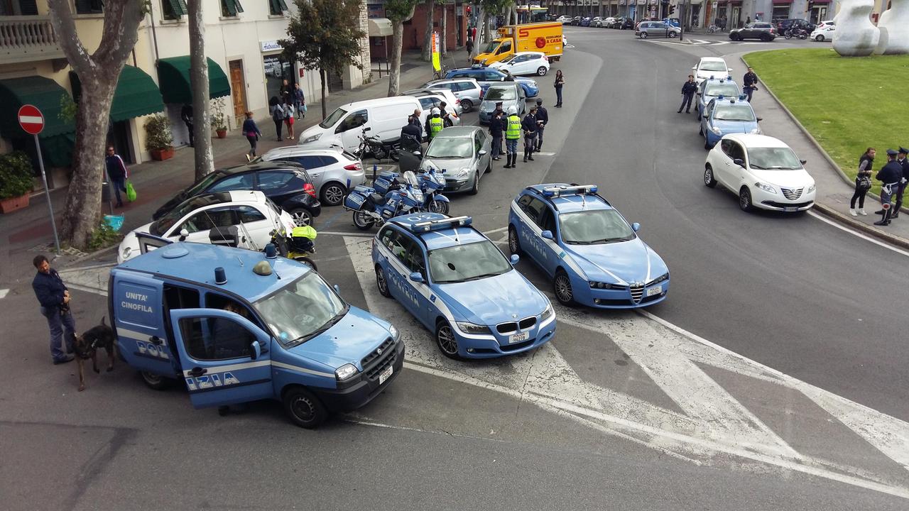 Le forze di polizia concentrate in piazza San Marco