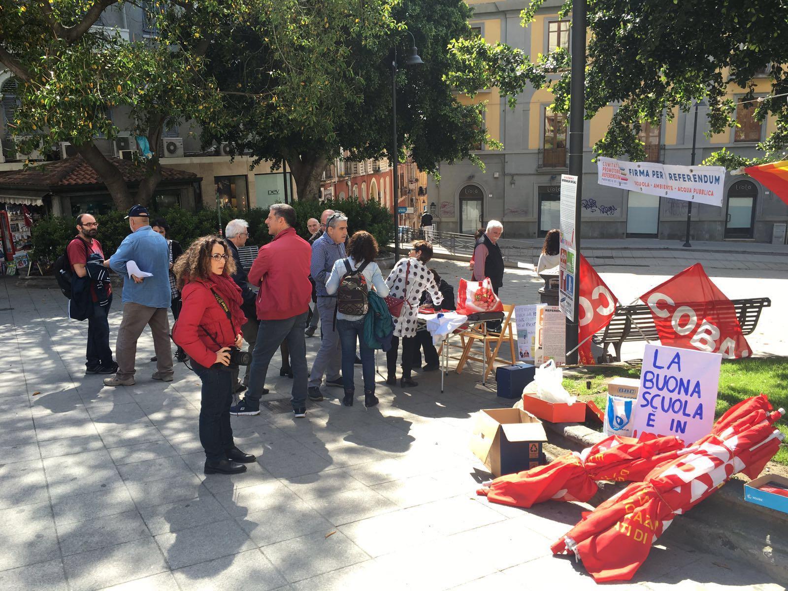 La protesta degli insegnanti (foto Mario Rosas)