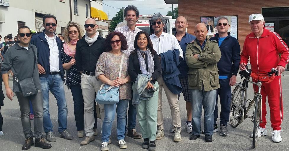 Malucelli, comizio in piazza Guercino