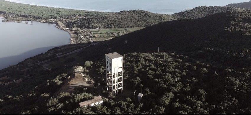 Una torre mineraria di Terrarossa (foto scattata dal drone di Marco Solari)