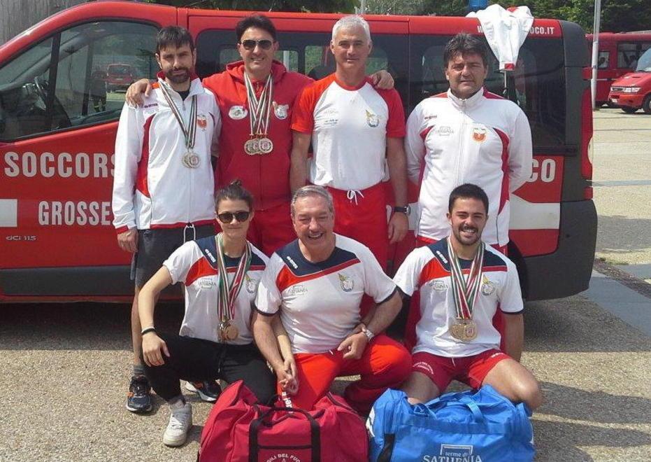 I Vigili del fuoco grossetani quinti ai campionati italiani