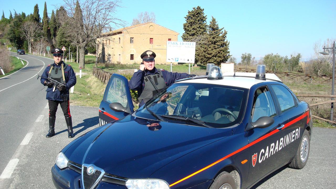 Posto di blocco dei carabinieri