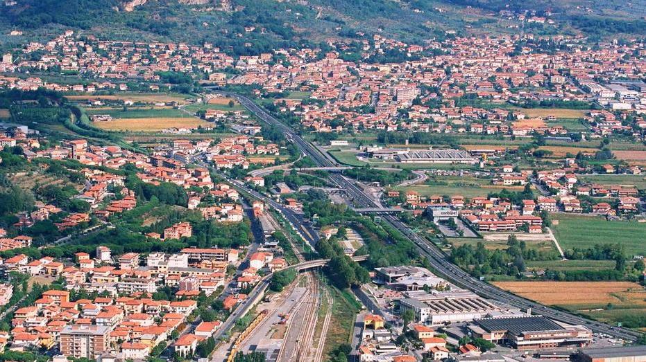 Una veduta dall'alto di Montecatini (foto Nucci)