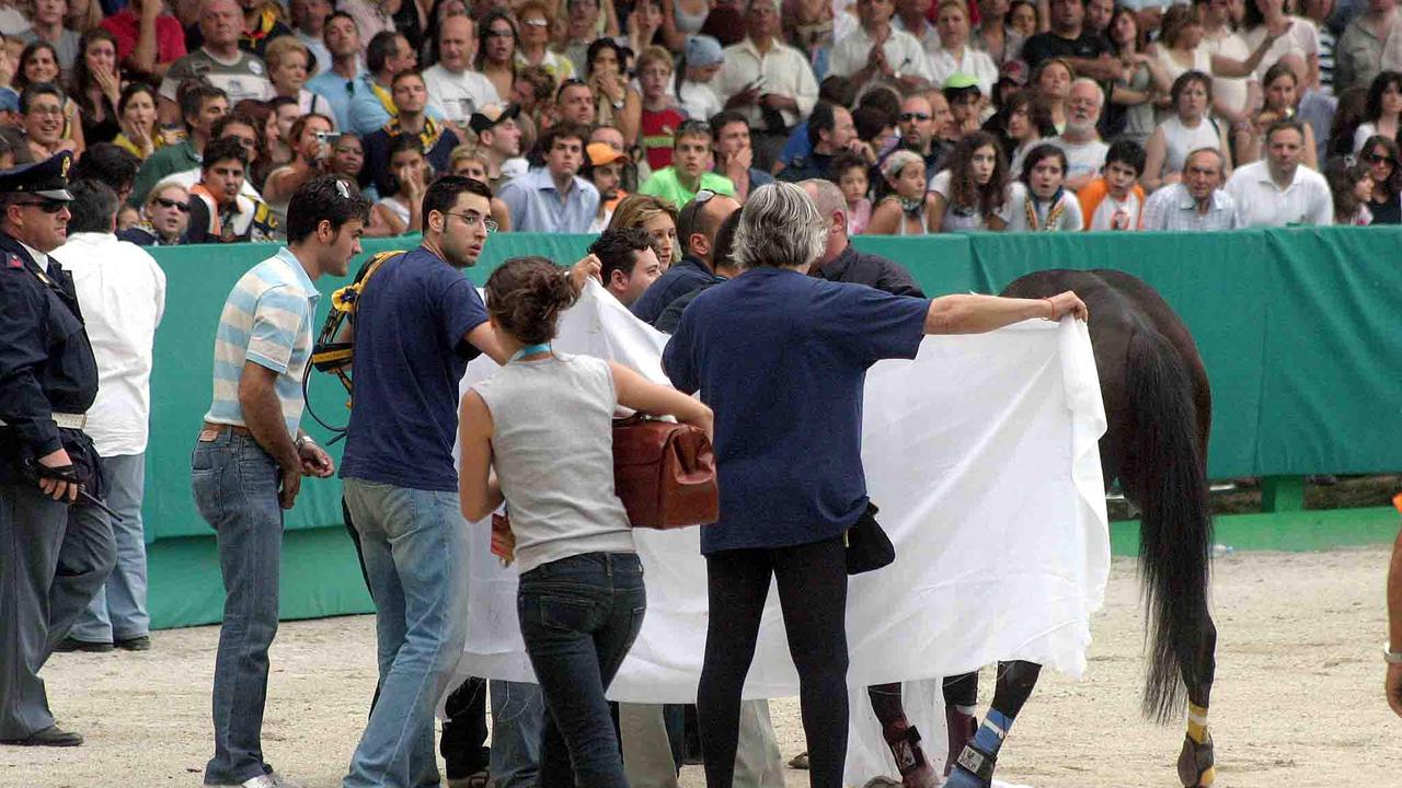 Bao Nero prima di essere abbattuto in piazza Aiostea