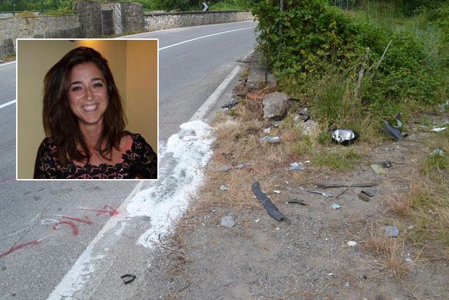 La strada dove ha perso la vita Alice Bernardi