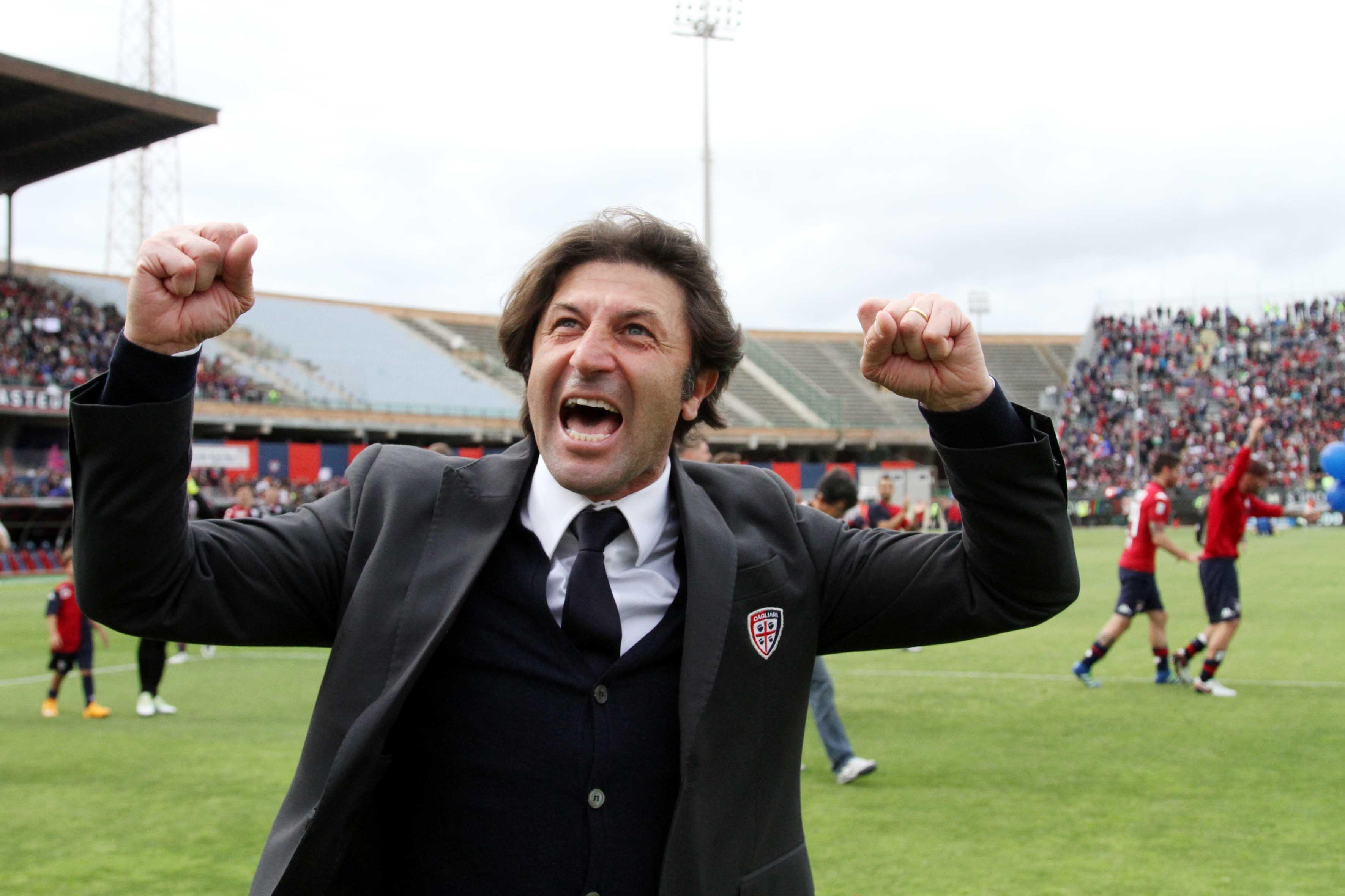 L'allenatore del Cagliari Massimo Rastelli