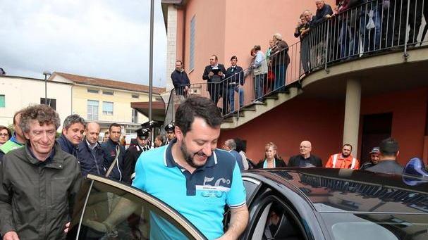 Matteo Salvini a Larciano (Foto Nucci)