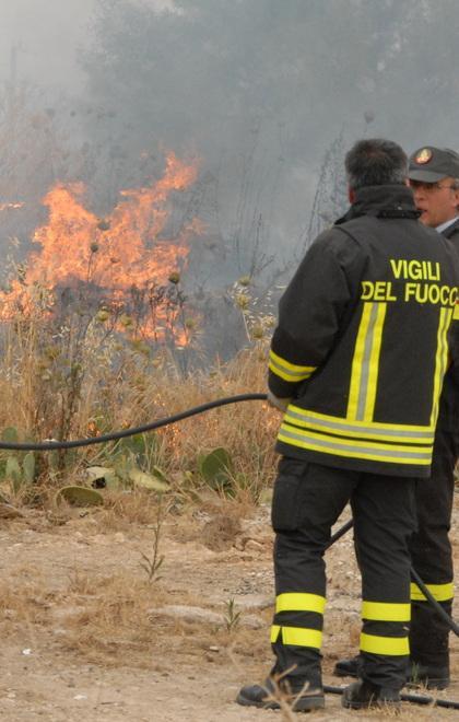 Una decina di interventi per gli incendi di sterpaglie 