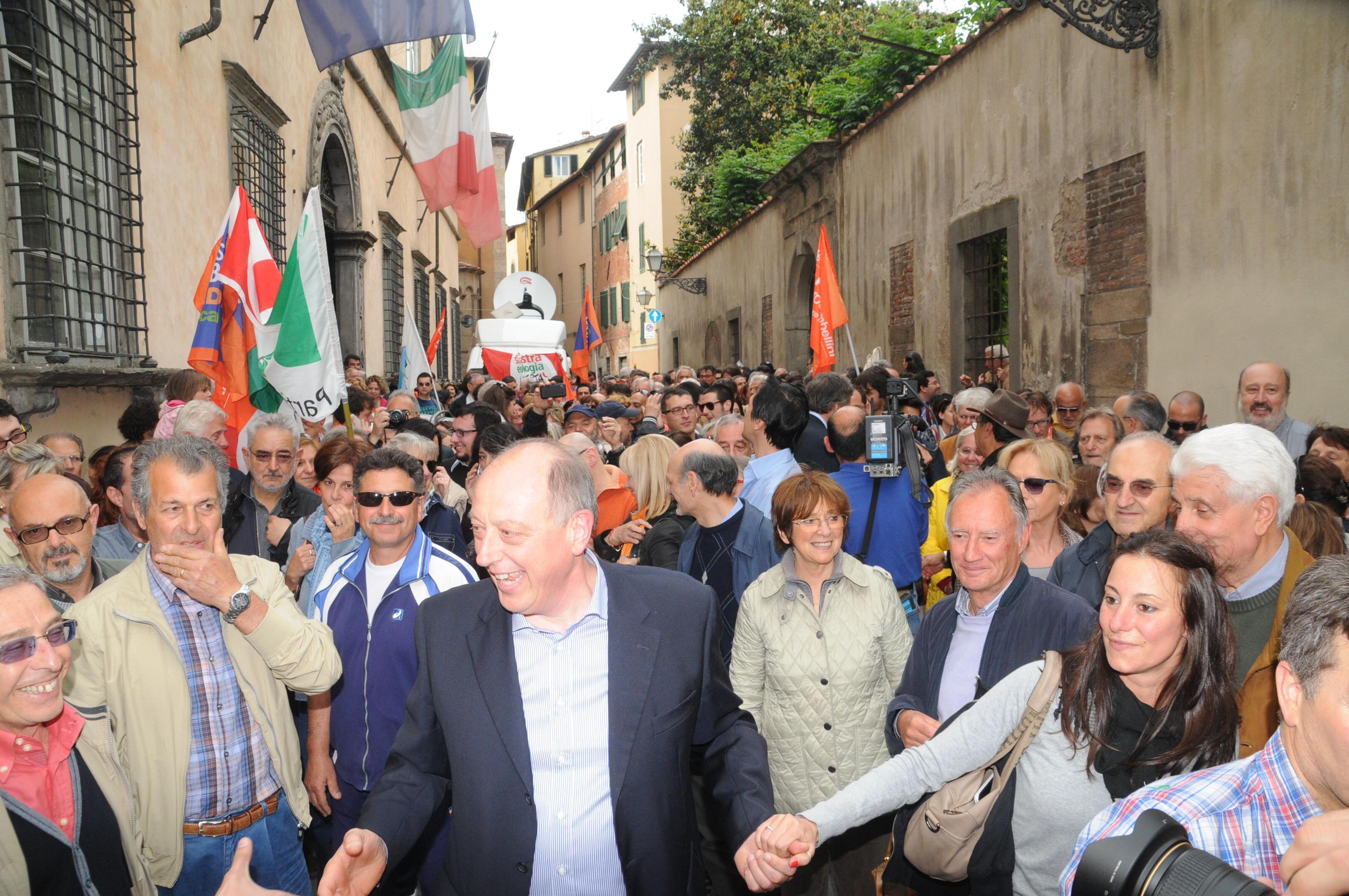 Alessandro Tambellini nel giorno della sua vittoria nel 2012