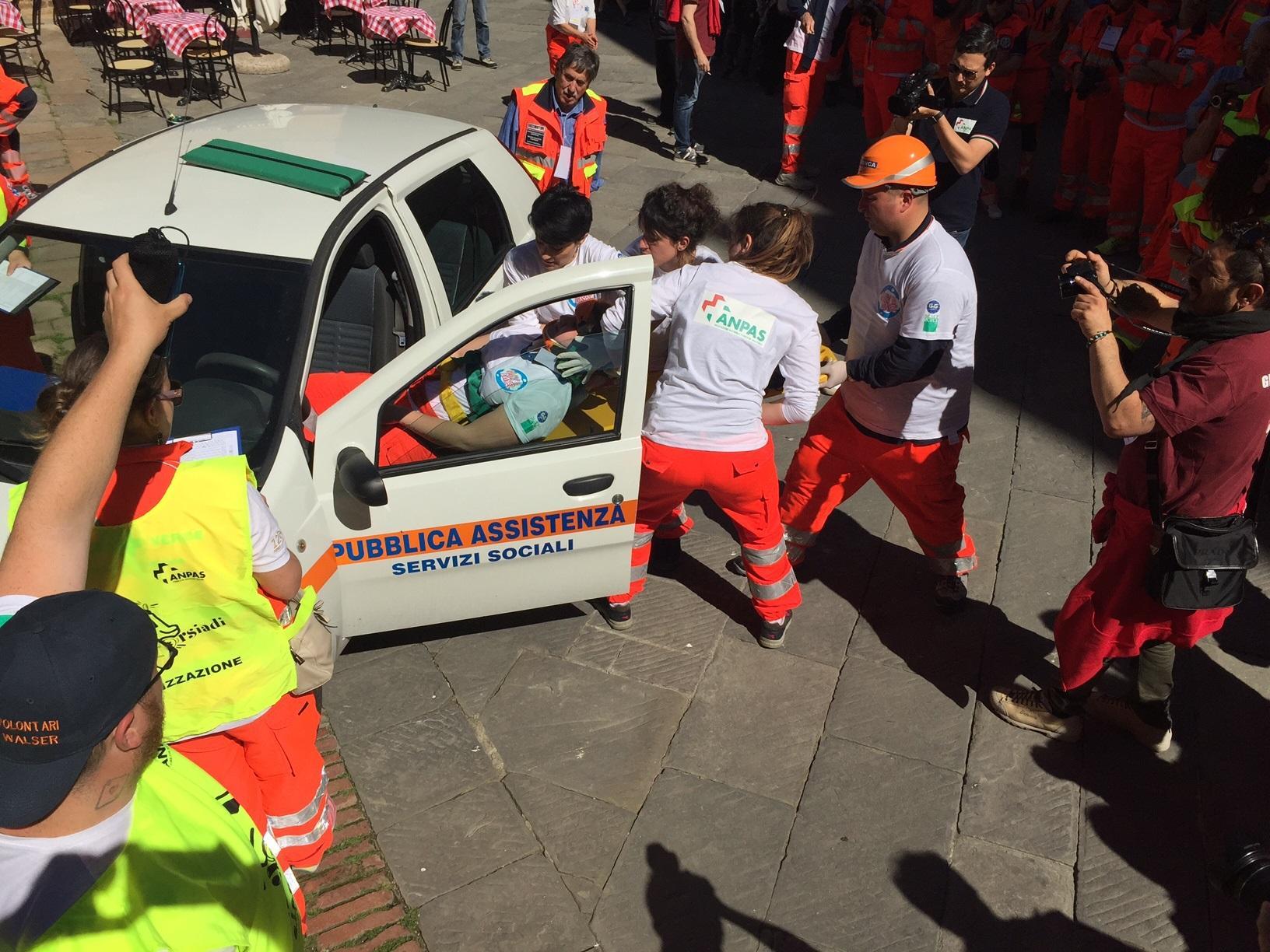 La simulazione di un intervento di pronto soccorso