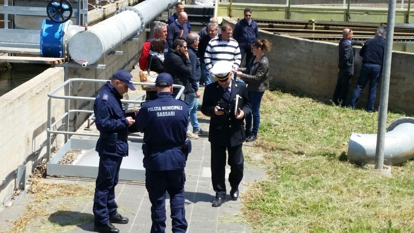 Sassari, blitz dei vigili urbani nel potabilizzatore e avviso di garanzia per l'amministratore di Abbanoa