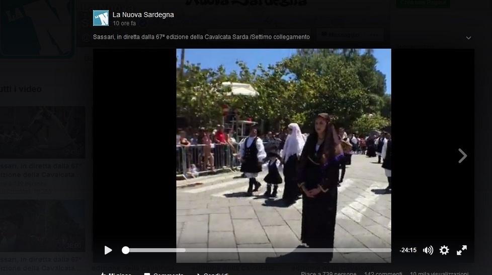 Diretta su Facebook: 140mila clic 