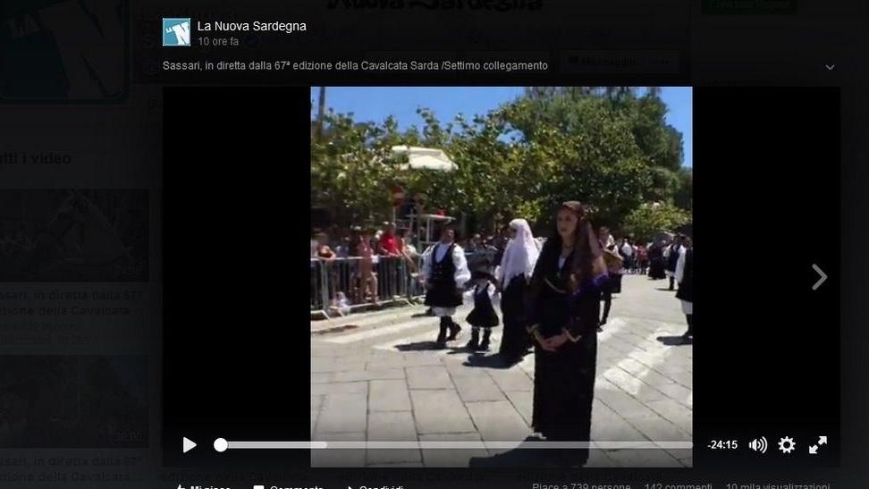 Diretta su Facebook: 140mila clic