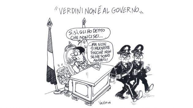 La vignetta di Vauro dedicata a Renzi