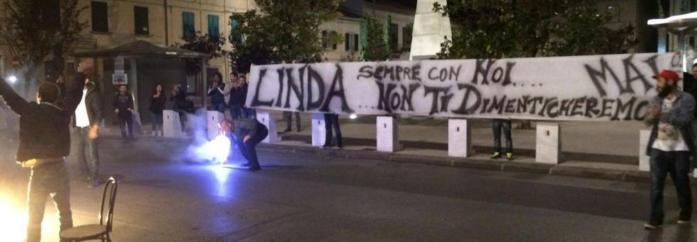Corteo di ultras granata in ricordo di Linda