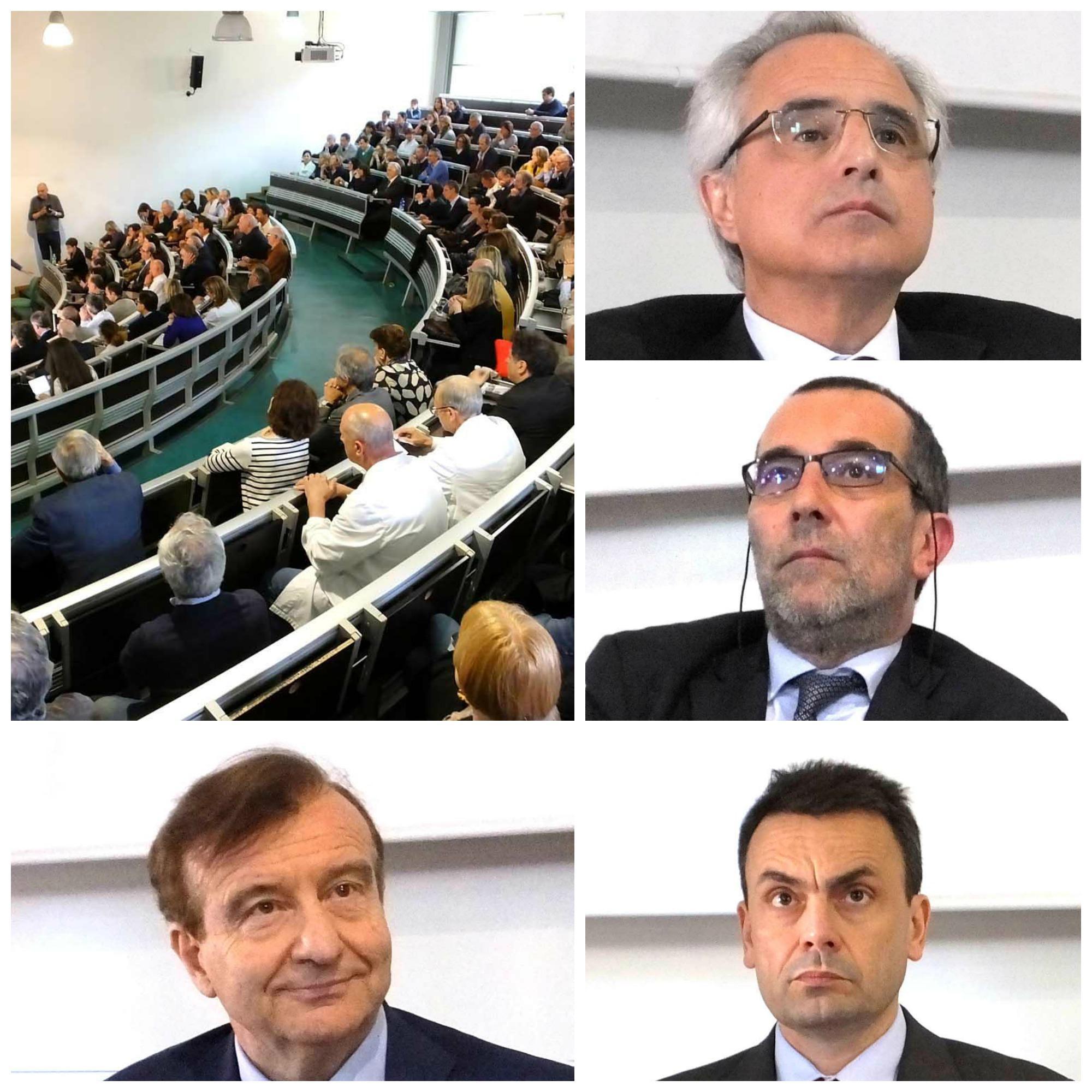 In senso anti orario: Donato Aquaro, Giuseppe Iannaccone, Paolo Mancarella e Mauro Tulli