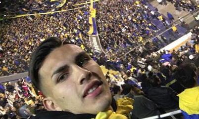 Il selfie di Paredes alla Bombonera