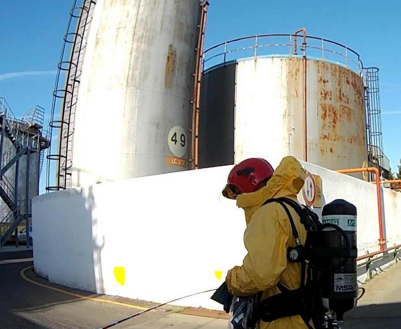 L'intervento dei vigili del fuoco alla Ecomar di Vada
