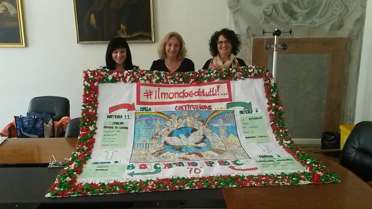 Uno degli elaborati degli studenti in occasione della festa della Repubblica