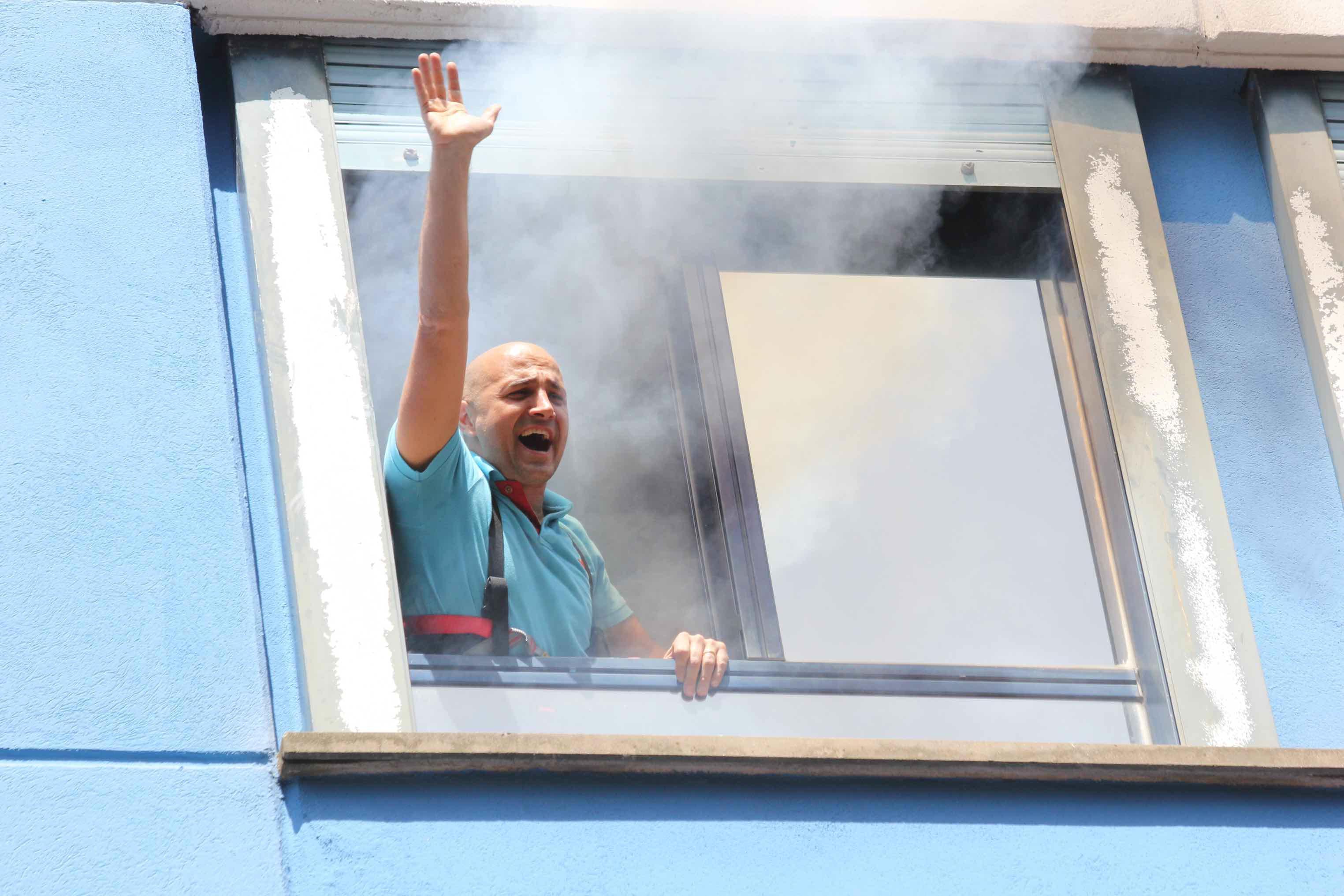 Esercitazione antincendio all'istituto Fermi